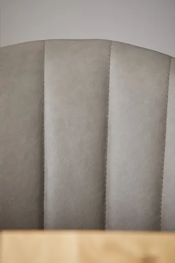 Polsterstuhl Dinner - drehbar, Leder, Graubraun