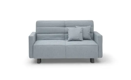 Funktionssofa EASY Optik D - 2-Sitzer, 140 cm inkl. Schlaffunktion, Stoff, Türkis