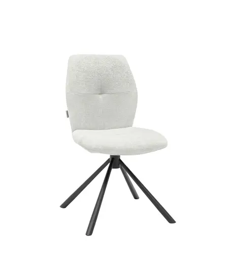 Stuhl MANOA - drehbar, Stoff, Silber