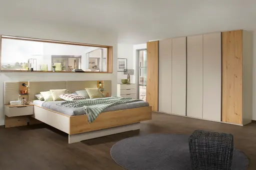 Schlafzimmer - Abs. Eiche Artisan, Champagner