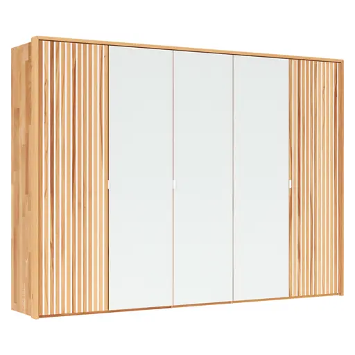 Drehtürenschrank Tigris - inkl. Passepartout, B. ca. 305 cm, Kernbuche massiv, geölt