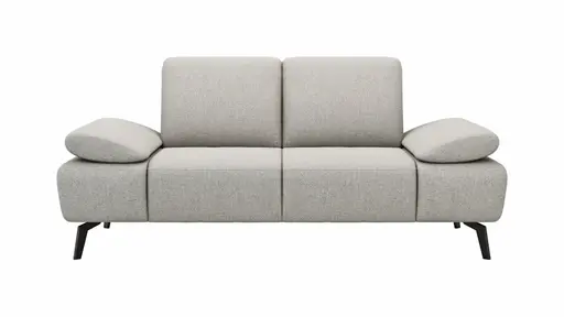Sofa Theodor – 2-Sitzer inkl. Armlehne/Sitztiefe verstellbar, Stoff, Beige