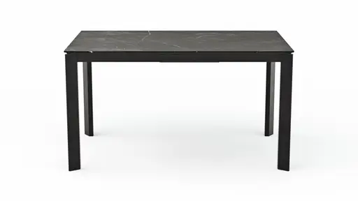 Esstisch Menosa - ausziehbar, LB ca. 140x90 cm, Laminat, Marmor Schwarz
