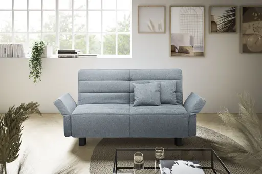 Funktionssofa EASY Optik D - 2-Sitzer, 140 cm inkl. Schlaffunktion, Stoff, Türkis