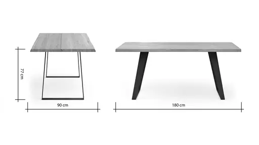 Esstisch Talara Lina - LB. ca. 180x90cm, Wildeiche Natur