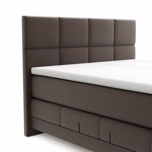 Boxspringbett Alpin Luxe - inkl. Kopf- und Fußteil verstellbar, Liegefläche ca. 160x200 cm, Stoff, Dunkelbraun