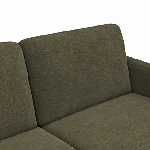 Wohnlandschaft Enna - Ecke links, 2,5-Sitzer, Longchair rechts, Stoff,  Olive