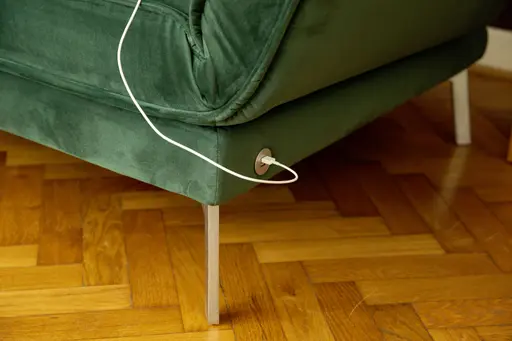 Sofa My - 2-Sitzer mit Rückenlehne/Armlehne verstellbar und Drehsitze, Stoff, Dunkelgrün