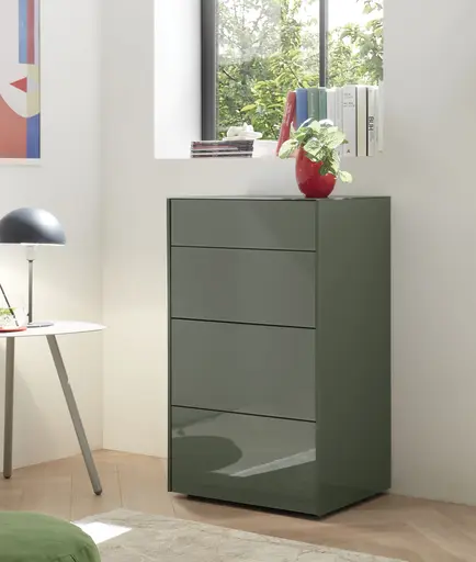 Kommode - B ca. 52 cm, Olivgrün