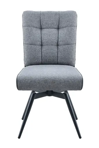 Stuhl - drehbar, Stoff, Dunkelgrau, Vintage Anthrazit