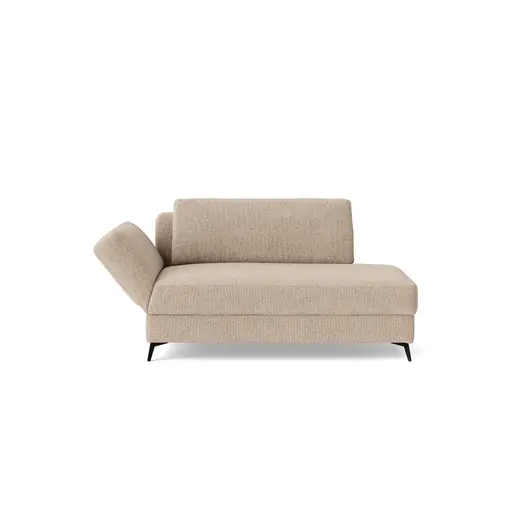 Schlafsofa Beluso - Ausrichtung links inkl. Schlaffunktion und Bettkasten, Stoff, Graubeige