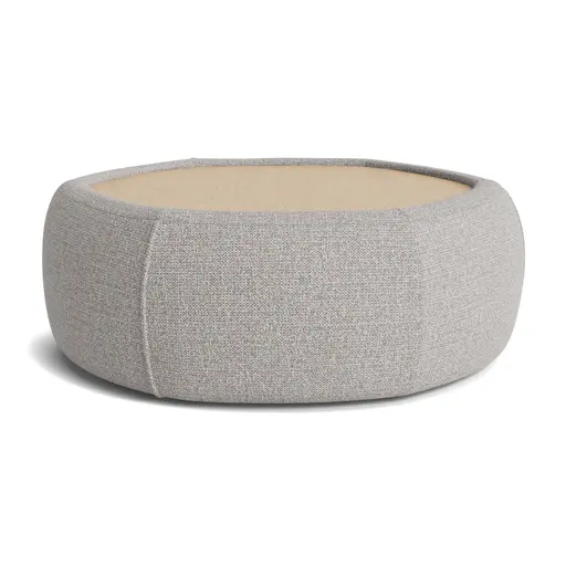 Hocker Serava/Honey - Large, mit Platte, Stoff, Grau