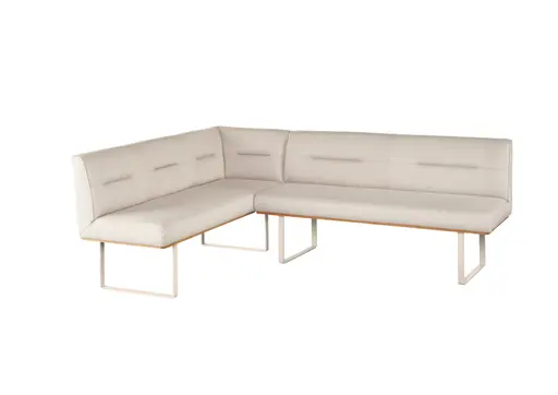 Eckbank - BT. ca. 232x178 cm, Stoff, Natur