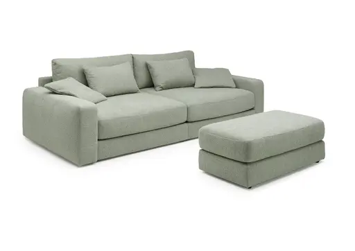 Big Sofa JOVIN - Stoff, Lindgrün