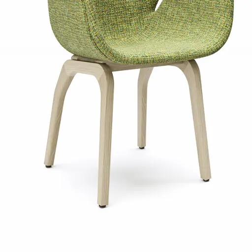 Armlehnstuhl Tooon - Stoff Lindgrün, Gestell Holz