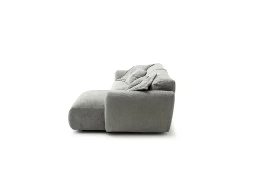 Ecksofa Till - 1,5-Sitzer mit Longchrair rechts, Stoff, Grau