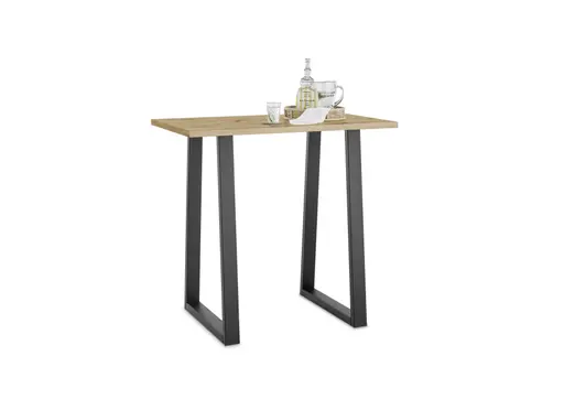 Bartresentisch - LB ca. 120x70 cm, Asteiche, Schwarz