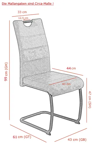 Freischwinger - Microfaser, Vintage Anthrazit