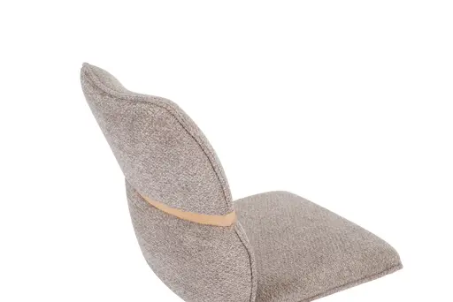 Stuhl MAROU - drehbar, Stoff, Braun