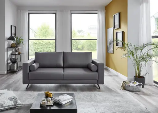 Sofa - Schlaffunktion, Stoff, Grau