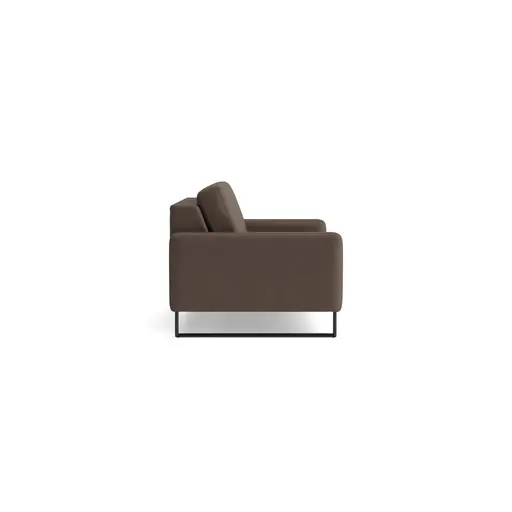 Sofa Aracena - 2,5-Sitzer, Leder, Graubraun