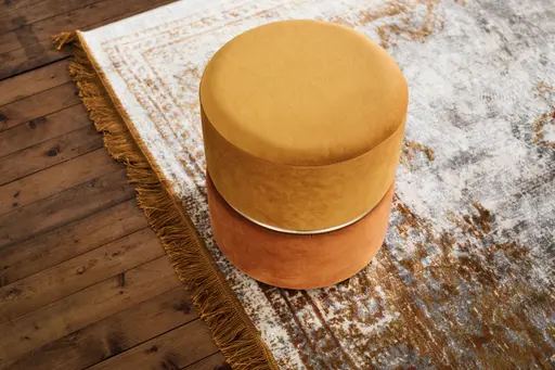 Hocker Svala B - Velour, Gelb