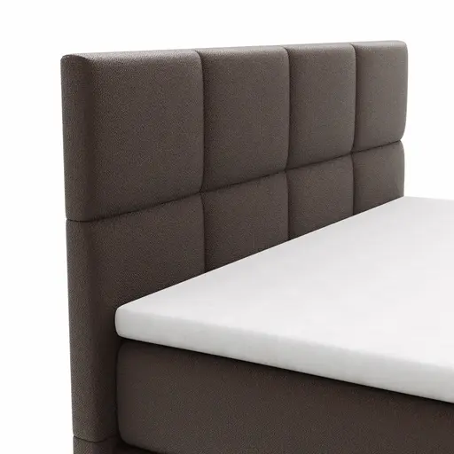 Boxspringbett Alpin Luxe - Liegefläche ca. 160x200 cm, Stoff, Dunkelbraun