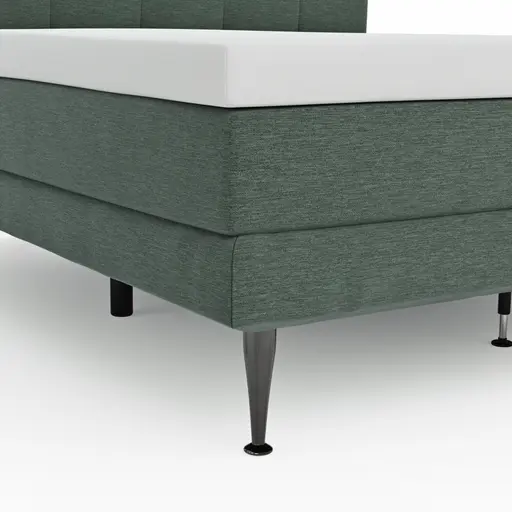 Boxspringbett Valencia - Liegefläche ca. 180x200 cm, Stoff, Dunkelgrün