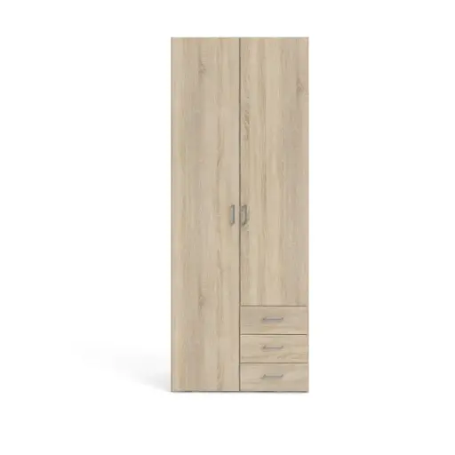 Drehtürenschrank- B ca. 78 cm, Eiche Dekor