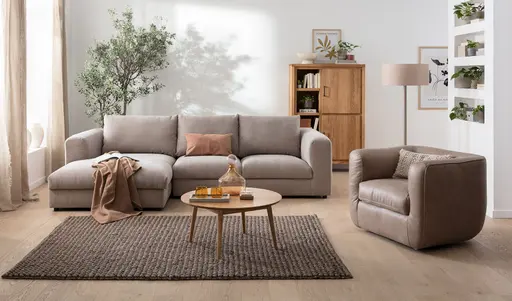 Highboard Farmingdale light - Eiche massiv, natur geölt