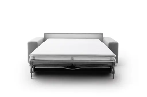 Sofa Nuoro - 2,5-Sitzer inkl. Schlaffunktion, Armlehne breit, Stoff, Grau