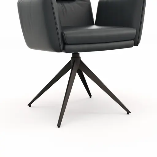 Armlehnstuhl Coscino -  Leder, Schwarz