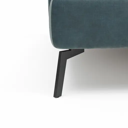 Bett Alvito - Liegefläche 180x200 cm, Stoff, Azurblau