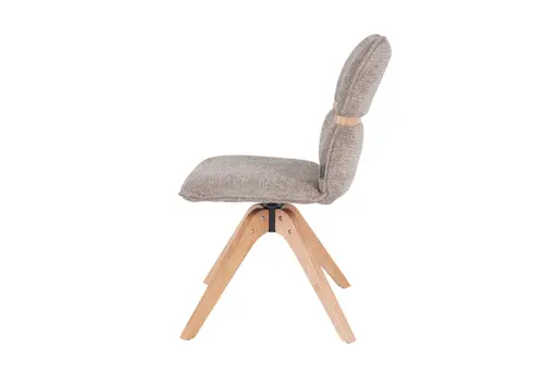 Stuhl MAROU - drehbar, Stoff, Braun