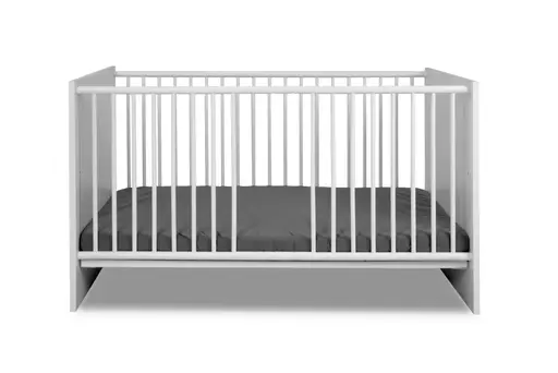 Babybett- Liegefläche ca. 70x140 cm, Weiß Matt, Höhenverstellbar