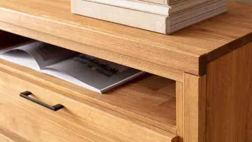 Lowboard Farmingdale light - Eiche massiv, natur geölt