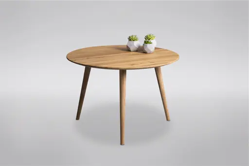 Couchtisch - Ø/H ca. 75x50 cm, Wildeiche massiv geölt