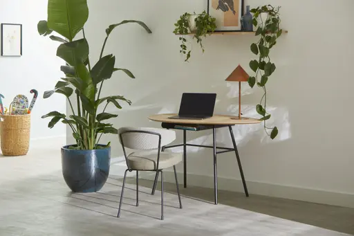 Schreibtisch Fano - LBH 121x75x74,5 cm, HPL, Graubraun