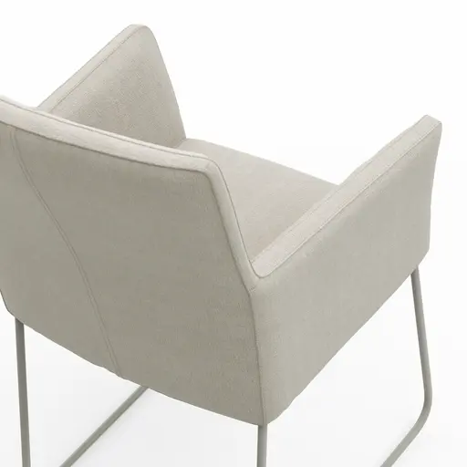 Armlehnstuhl Cosyra - Stoff, Natur