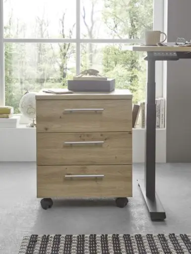 Rollcontainer - B ca. 40 cm, Artisan Eiche Nachbildung