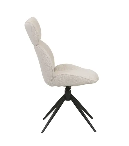 Stuhl MIRNA - drehbar, Stoff, Beige