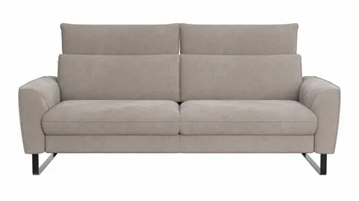 Sofa Avela - 3-Sitzer inkl. Kopfteil verstellbar, Stoff, Bisquit