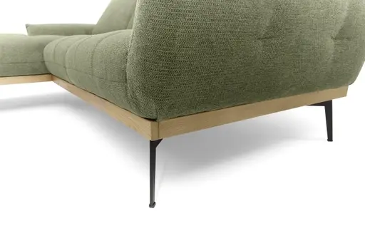 Ecksofa EDDIE - Ecke links, 2-Sitzer inkl. Rückenverstellungen, Stoff, Koralle