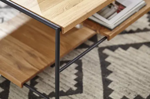 Couchtisch Hartford - BHT ca. 80x44x80 cm, Eiche massiv