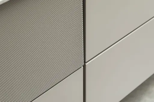 Wohnwand 3900 - Hängend, Lack matt, Kaschmir, Helles Rosa