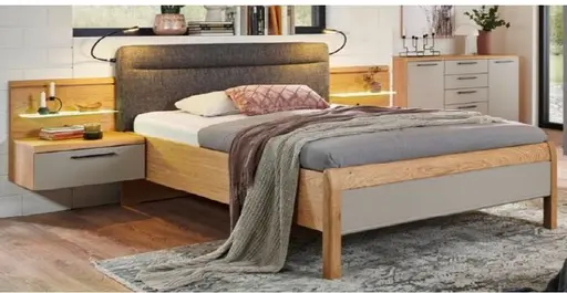 Schlafzimmer - Wildeiche, Lack, Sand