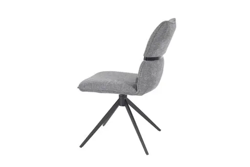 Stuhl MARJA - drehbar, Stoff, Grau