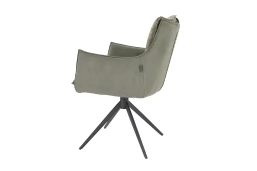 Armlehnstuhl MANDY - drehbar, Stoff, Grün