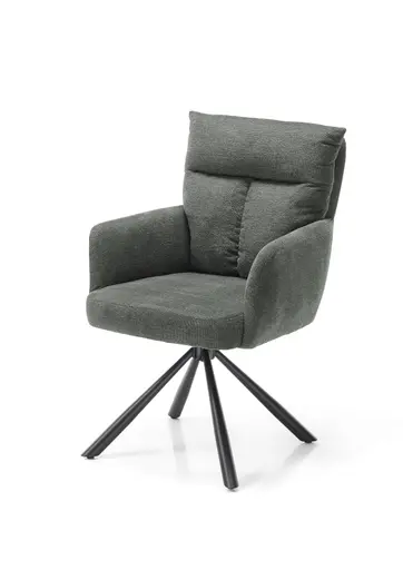 Armlehnstuhl - drehbar, Microfaser, Grau