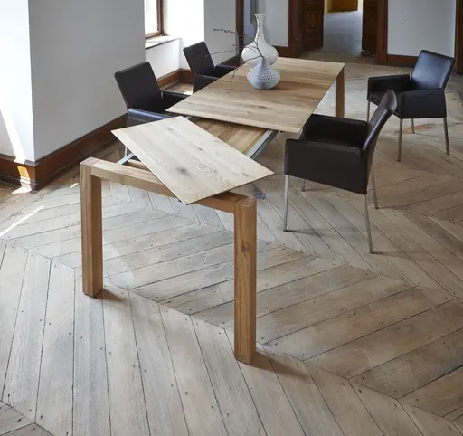 Esstisch 3400 - LB ca. 200x100 cm, ausziehbar, Asteiche massiv, Geölt